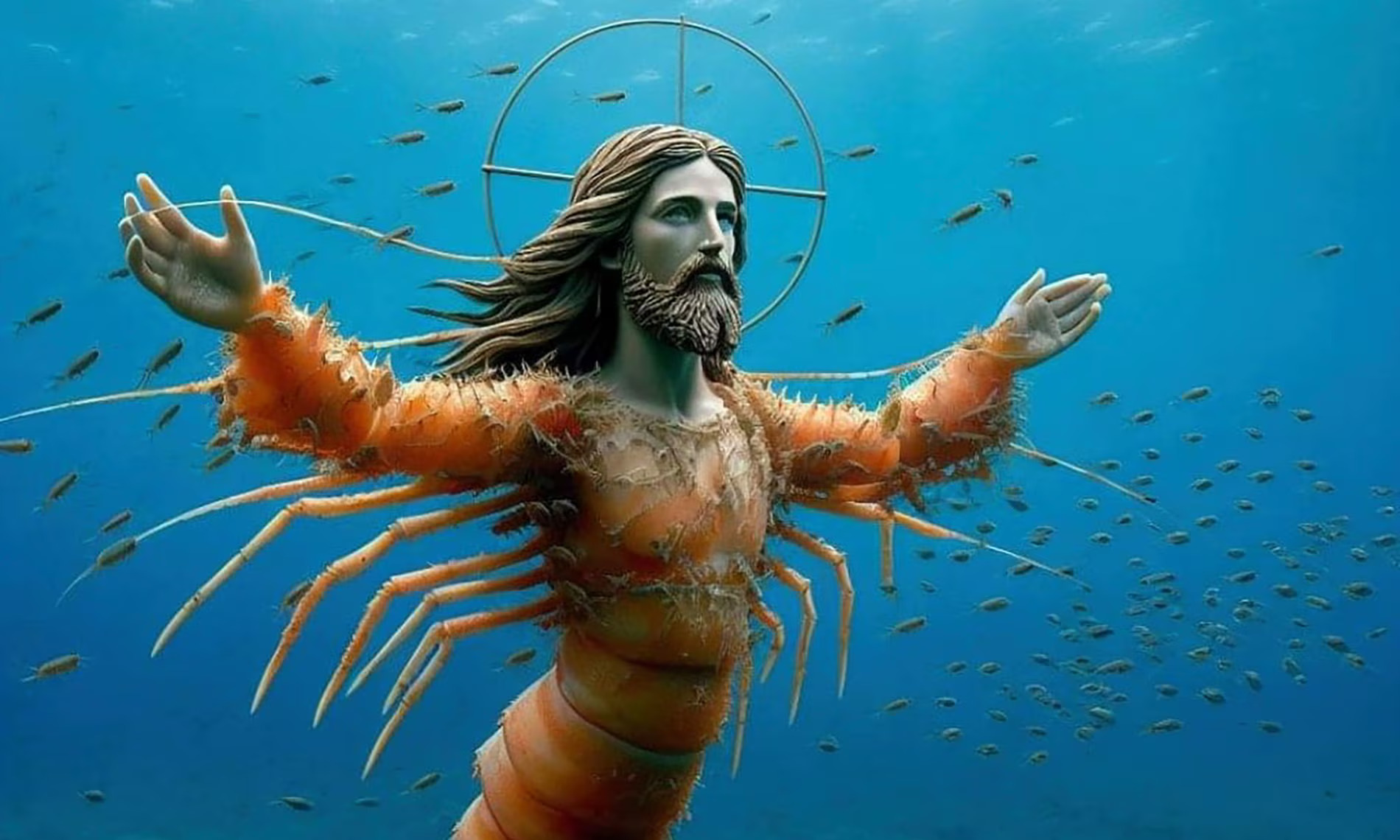 The infamous AI-generated "Shrimp Jesus" image that became a symbol of AI slop on Facebook